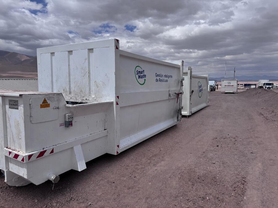 Compactador Estacionario Roll Off — compactación residuos Smart Waste NOA