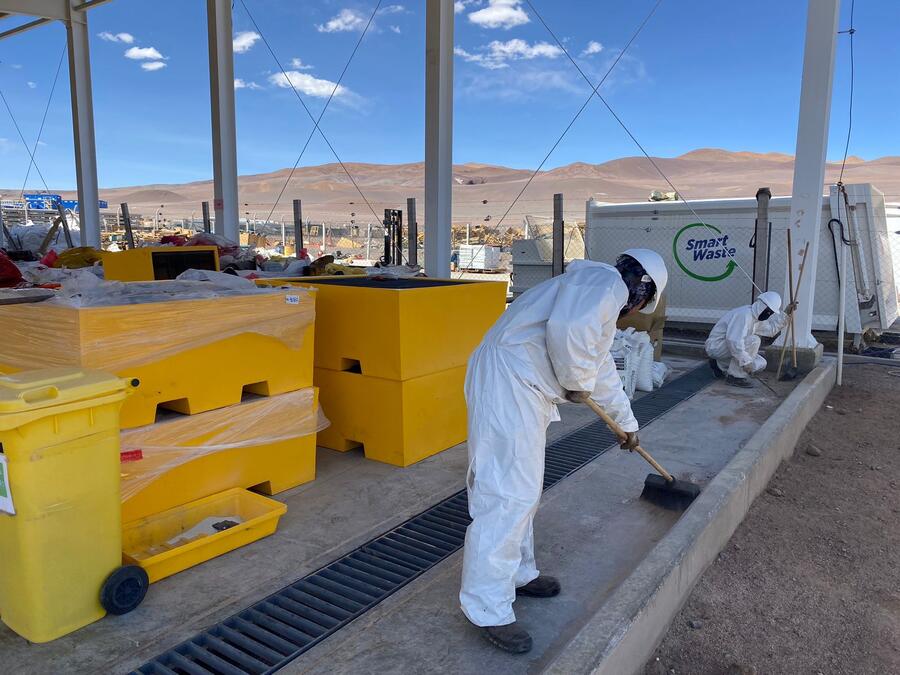 Gestión de residuos en sitio — operación en campo minero Puna NOA Smart Waste